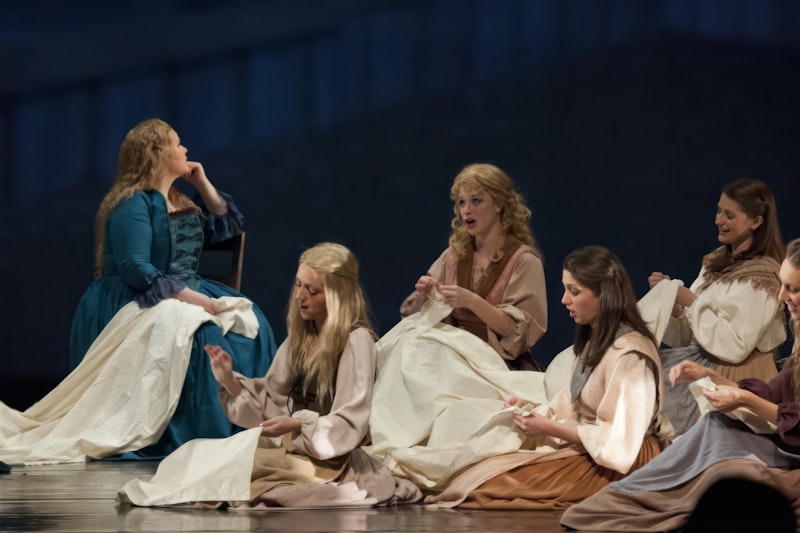 A singer performing in an opera production on stage