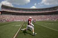 American-Football-Spieler im Spiel