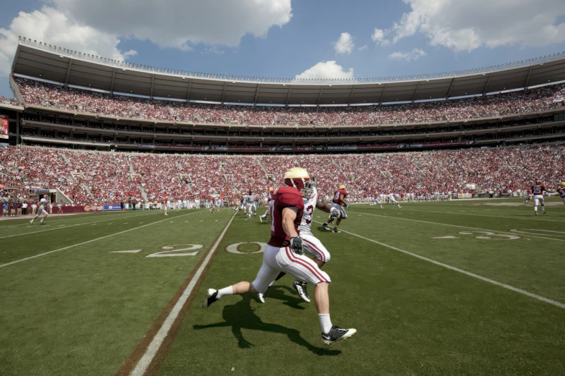 American-Football-Spieler im Spiel