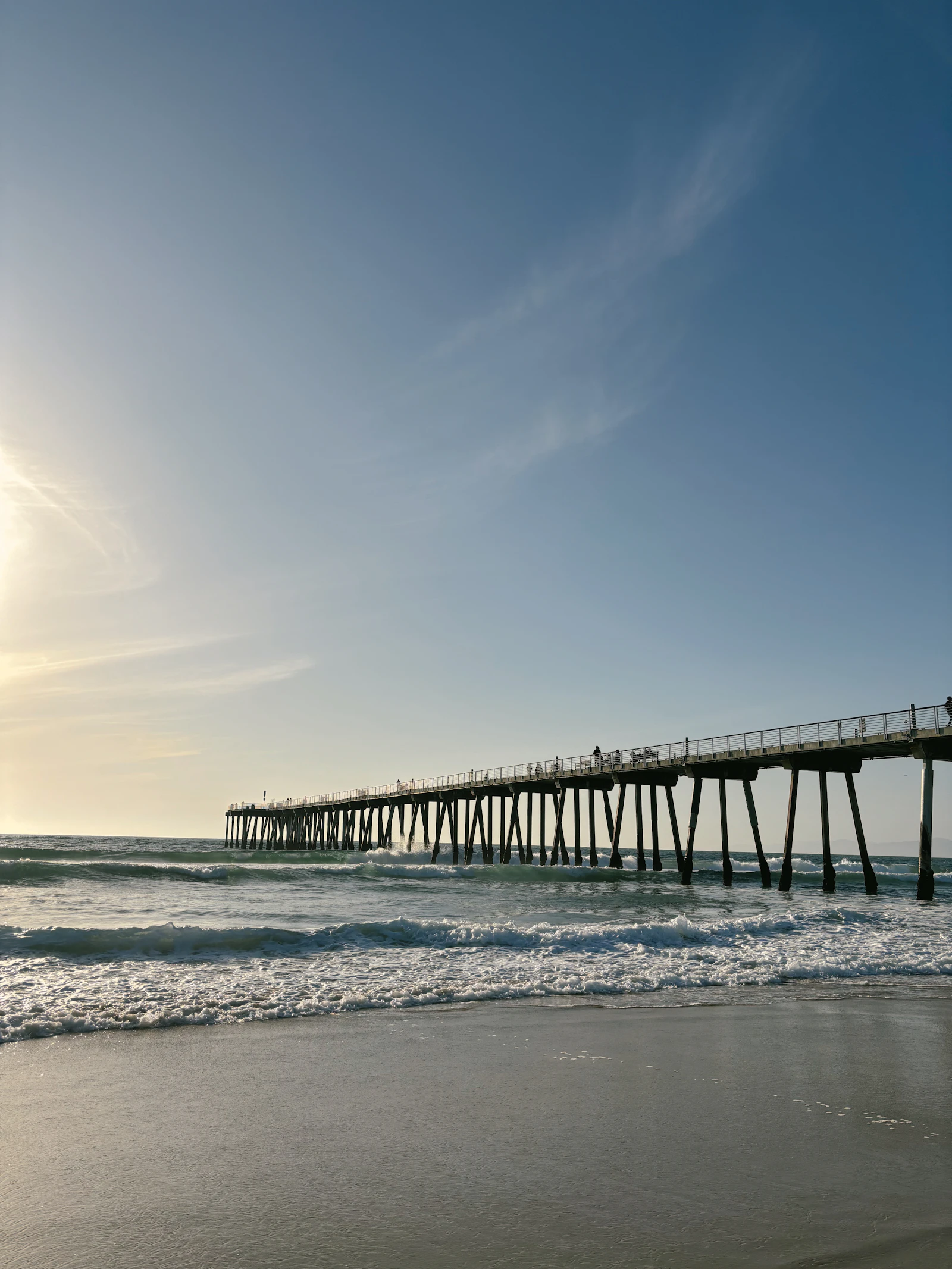 Hermosa Beach Pier stretching into the Pacific Ocean