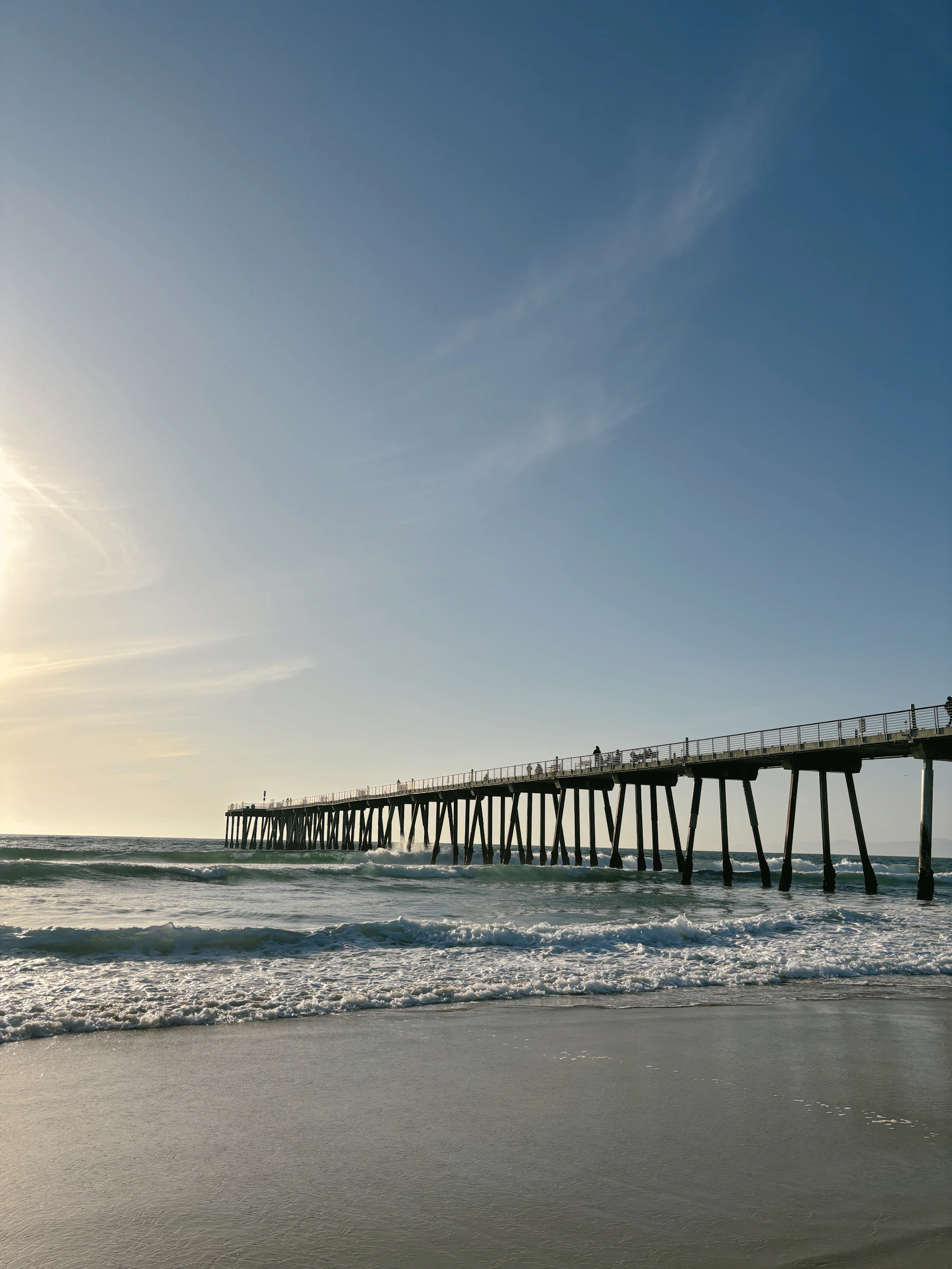 The Hermosa Beach Pier stretching into the Pacific