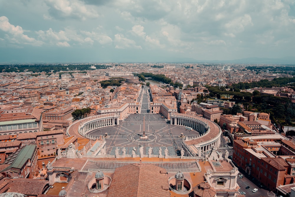 an aerial view of the city of rome