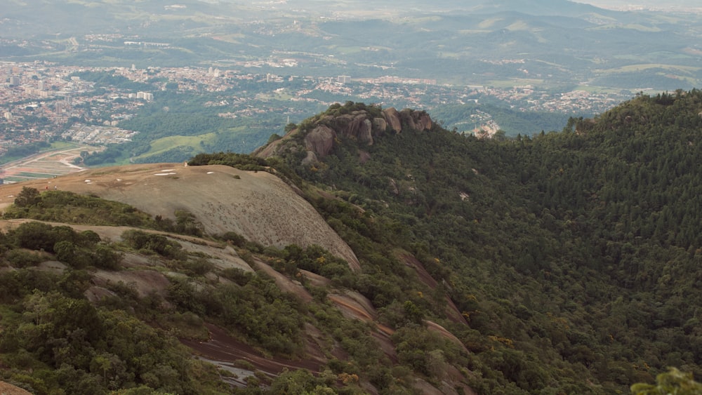 a view of a city from the top of a mountain