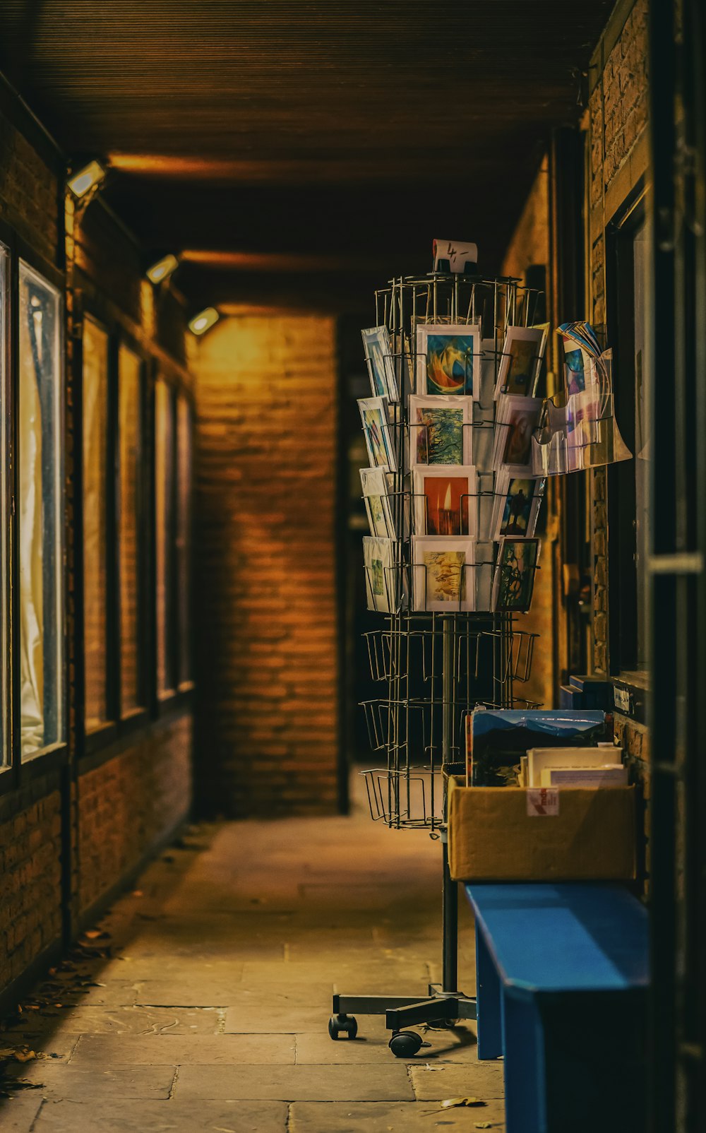 a bunch of papers that are on a rack