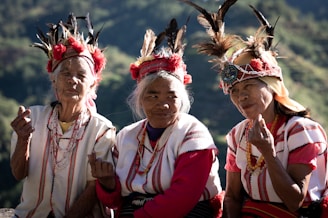 three native american women posing for a picture