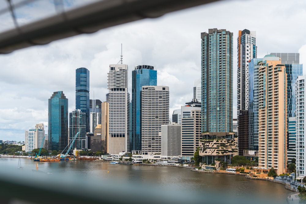 a view of a city from a bridge