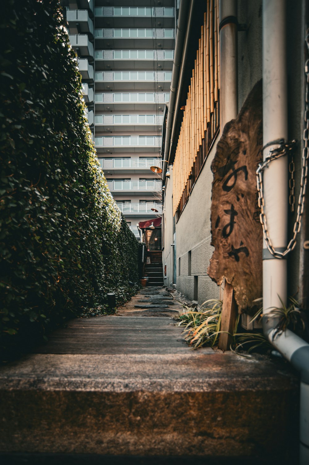 a set of stairs leading up to a building