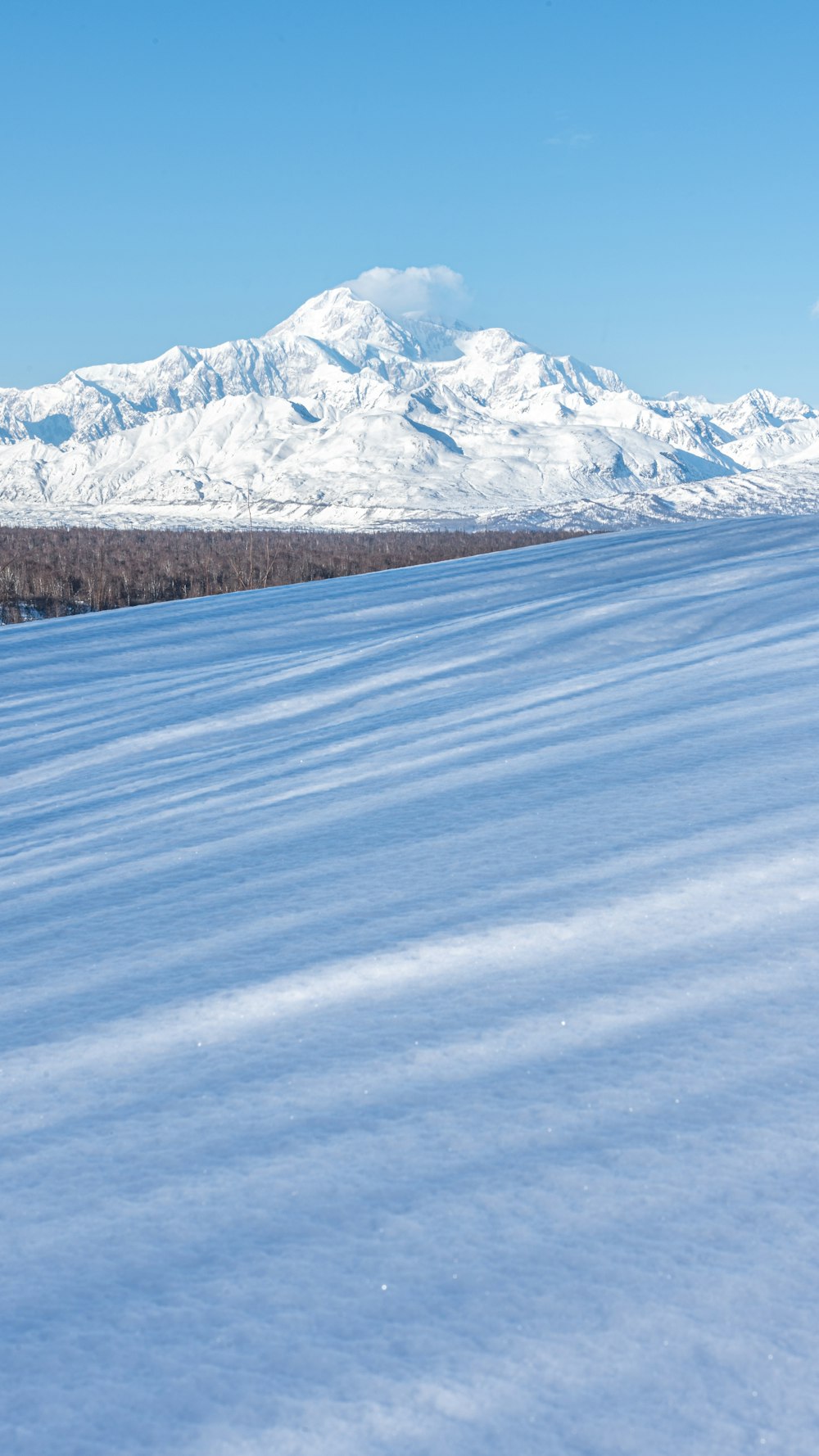 Un hombre montando esquís por una pendiente cubierta de nieve