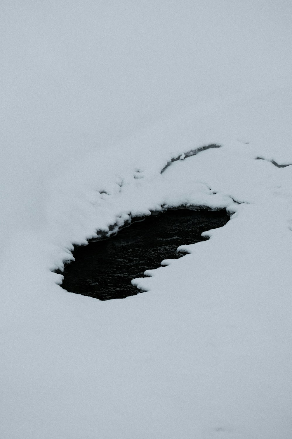 a man riding skis down a snow covered slope