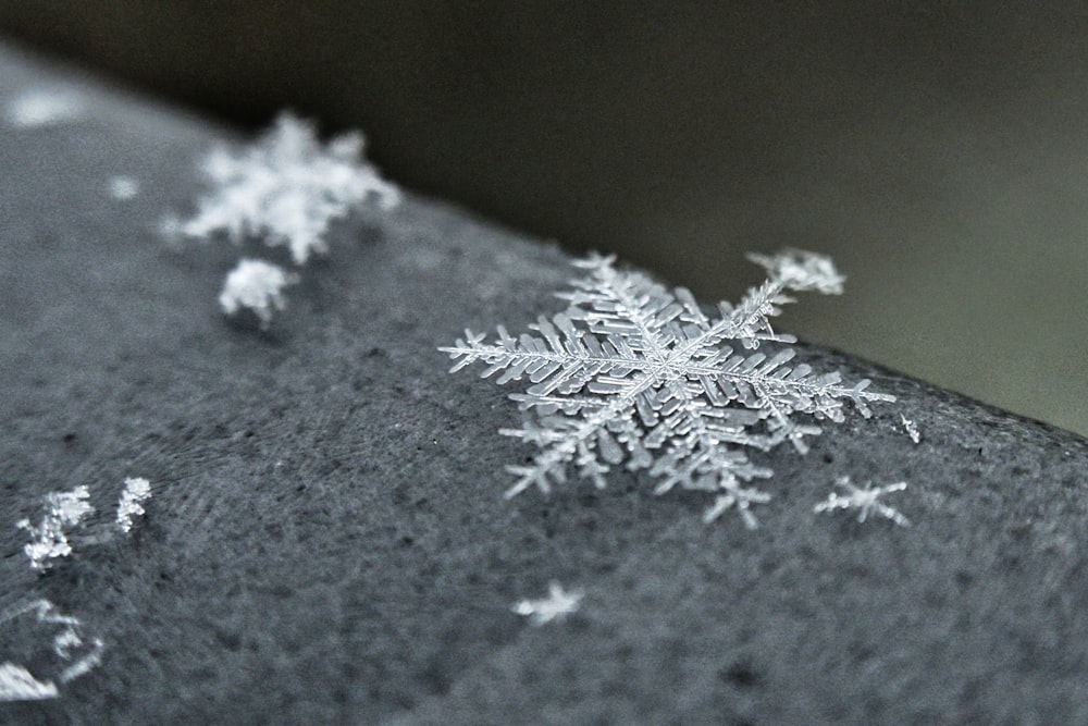 a snowflake that is sitting on a table