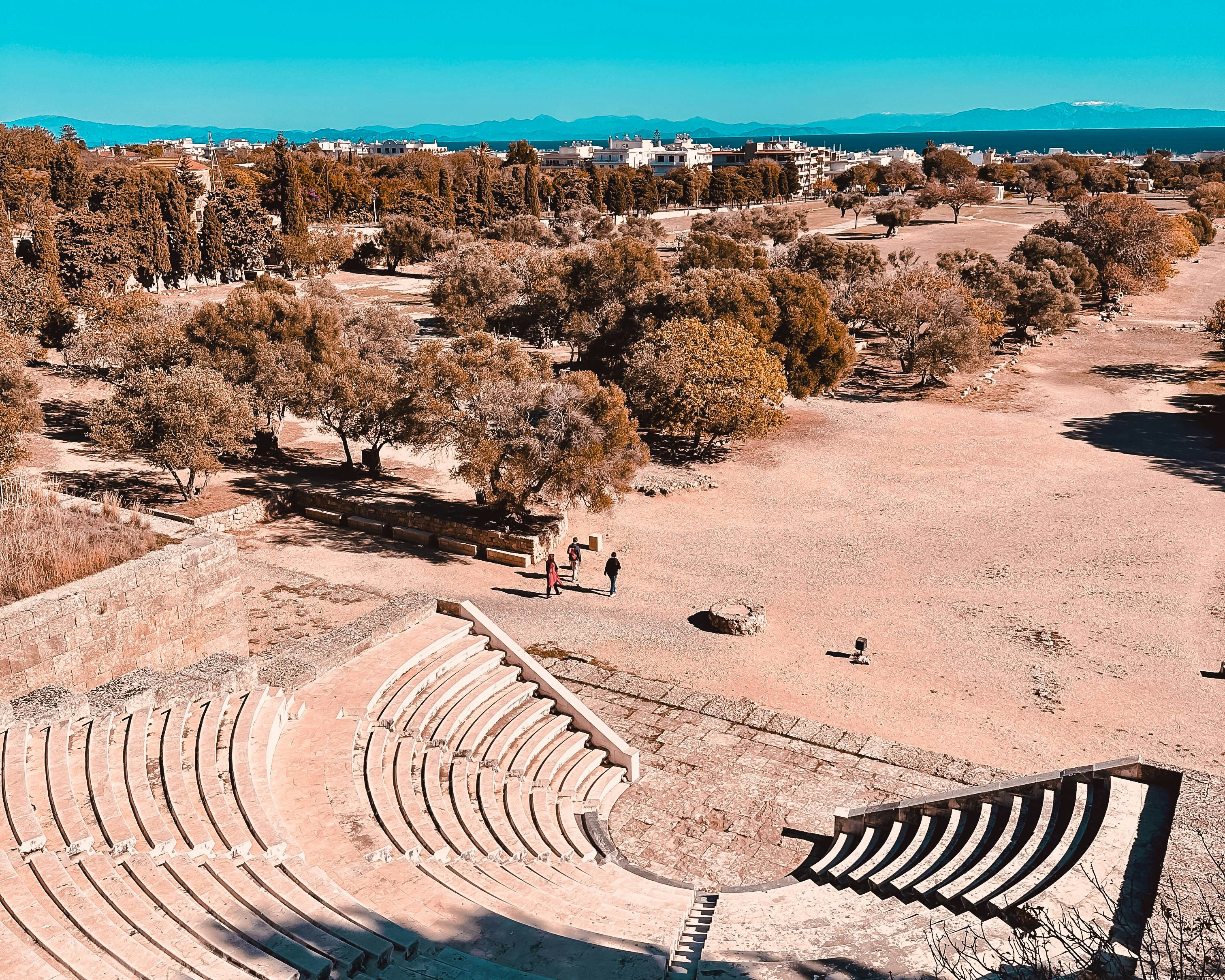 an aerial view of a roman amphit