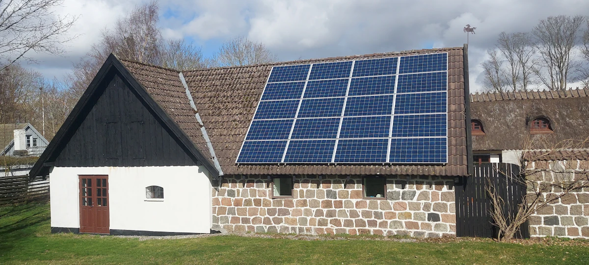 Solar panels on modern Australian rooftops in Wickham
