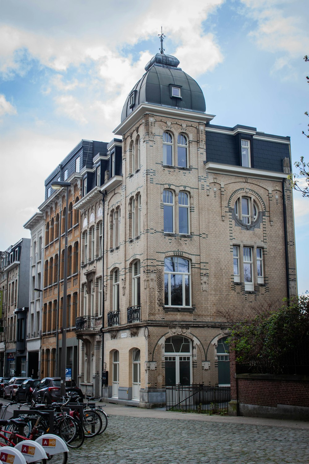 a large building with a clock on the top of it