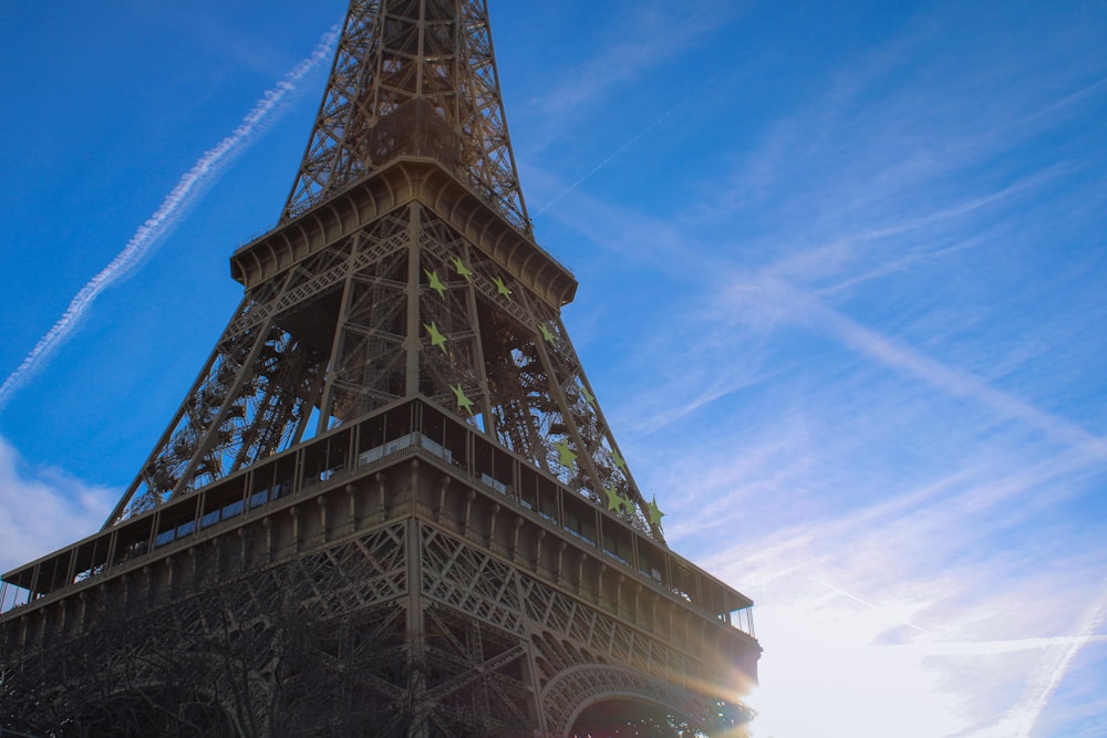 the eiffel tower towering over the city of paris