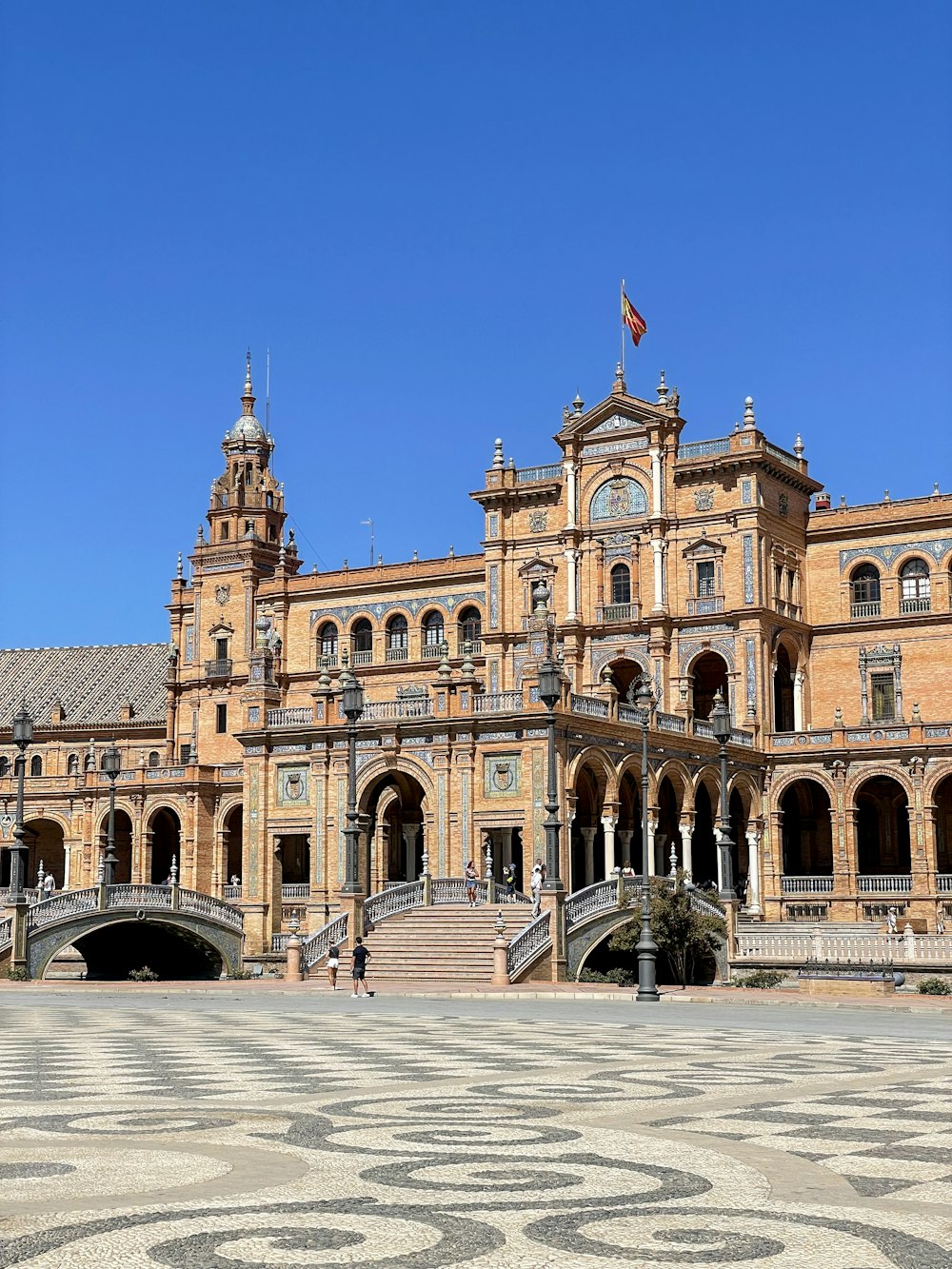 a large building with a clock on the front of it