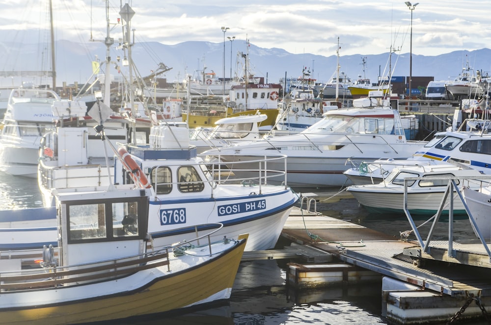 a bunch of boats that are in the water