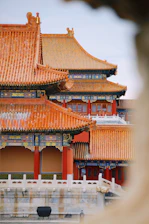 a view of a chinese building from across the street