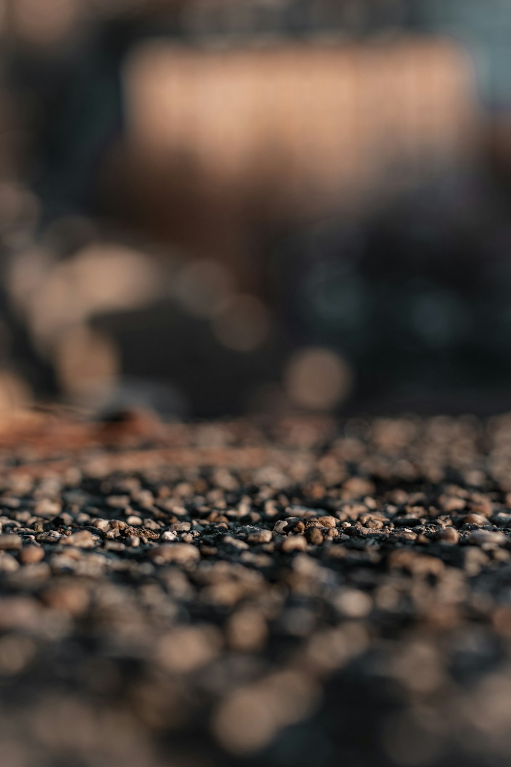 a close up of a bunch of small rocks