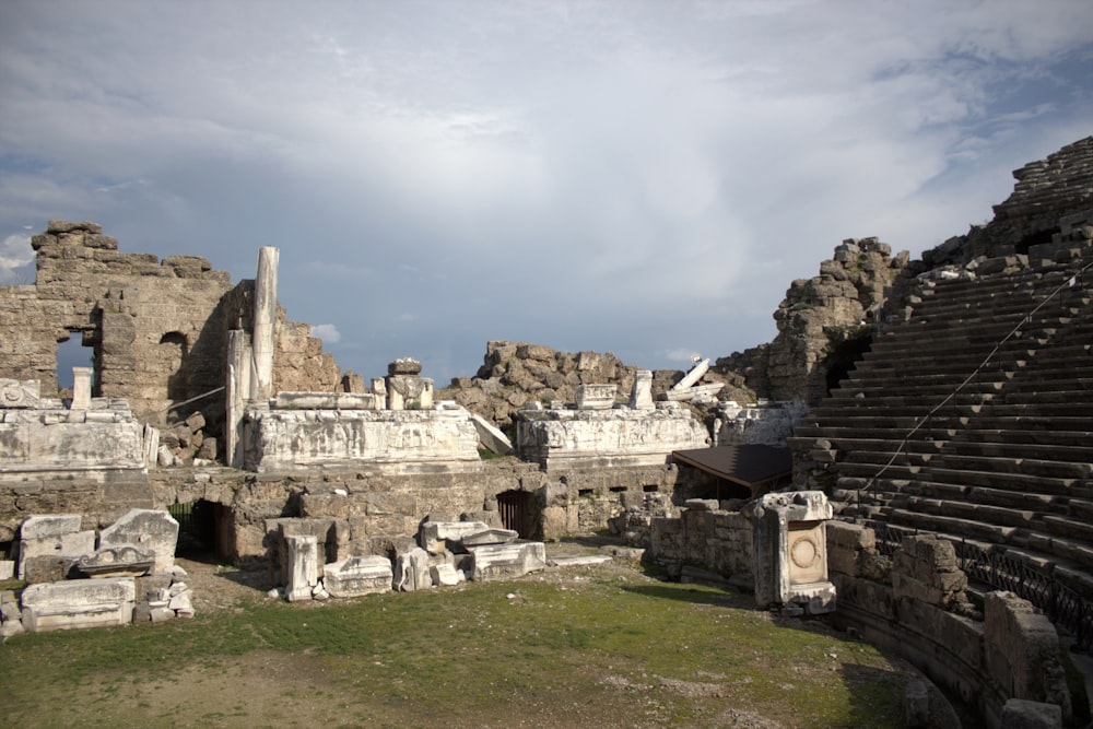 the ruins of the ancient city of pompei