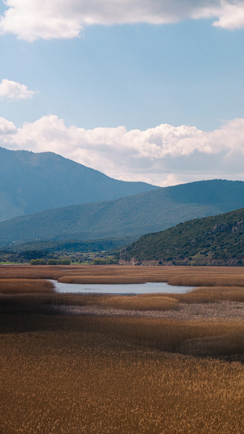 a large body of water surrounded by mountains