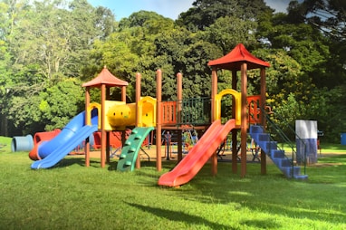 a children's play area in a park