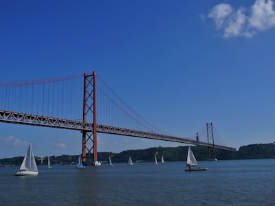 a large bridge spanning over a large body of water