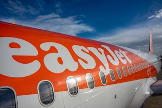 a close up of the side of an airplane