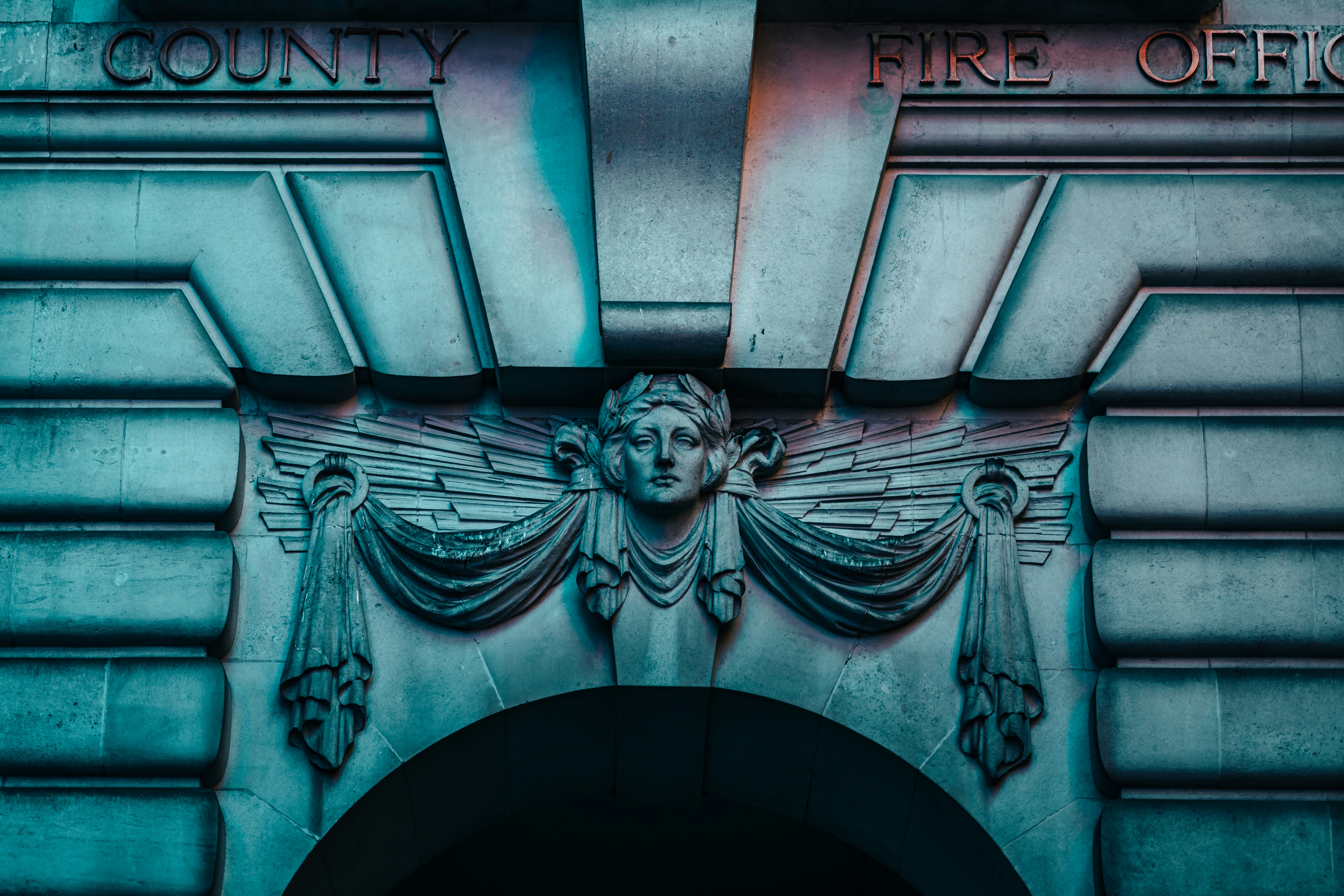 courthouse scales of justice legal privacy - a close up of a building with a fire place