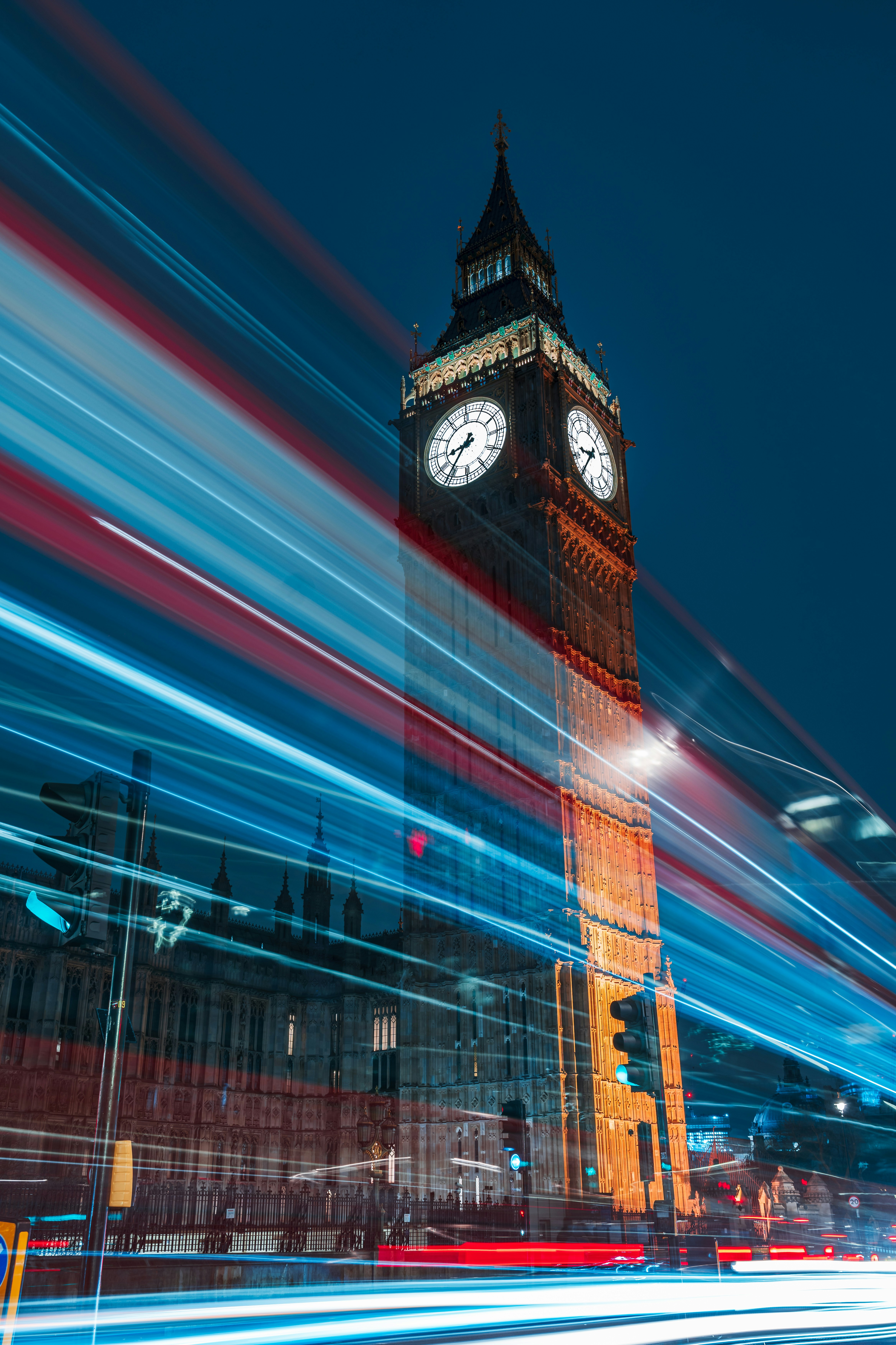 the big ben clock tower towering over the city of london