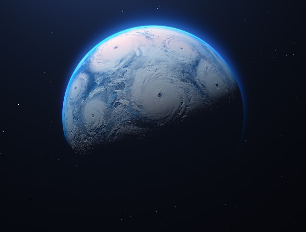 우주에서 바라본 지구의 모습
