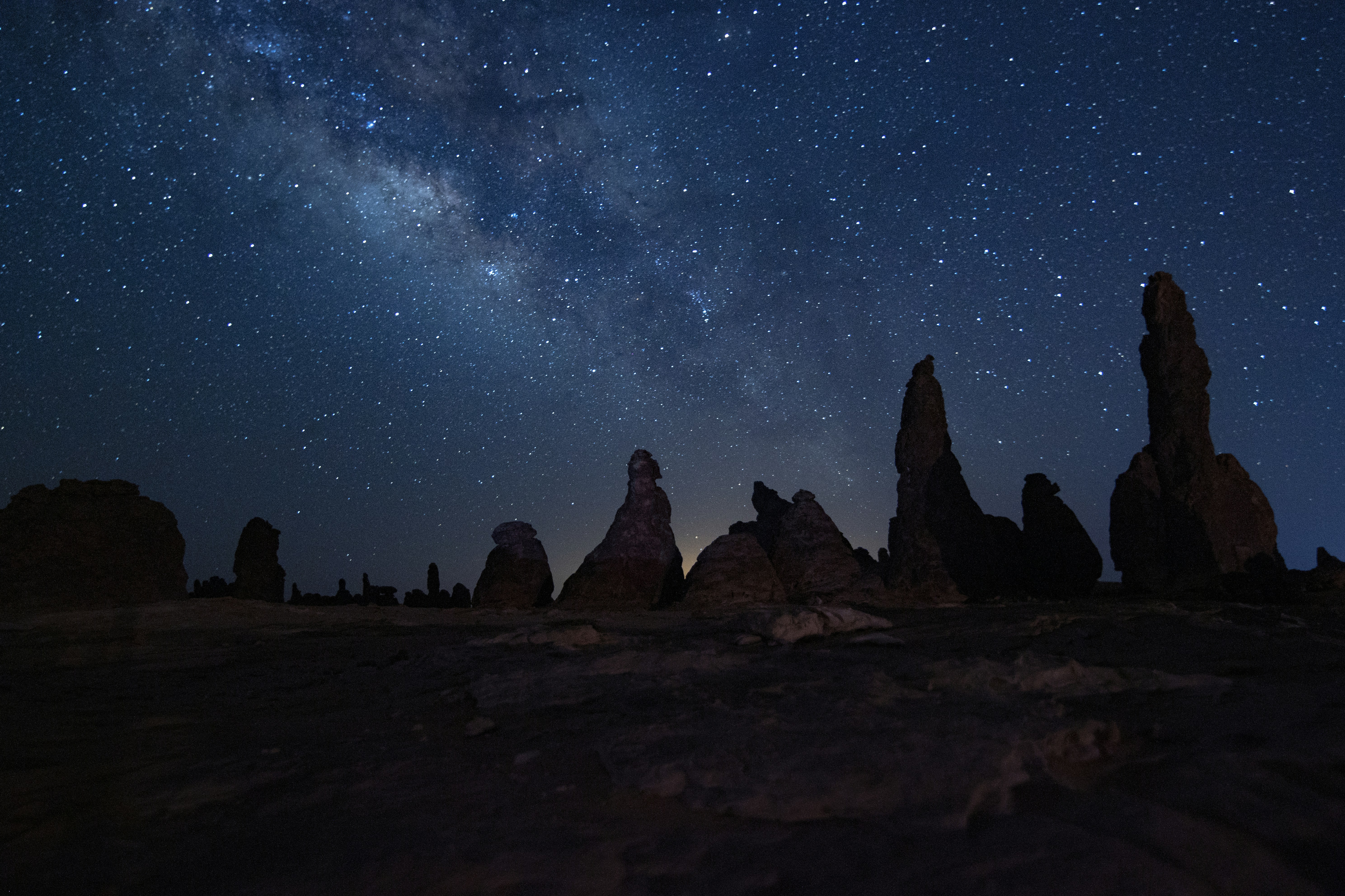 The galaxy in the sky between the city of Tabuk and Al-Ula