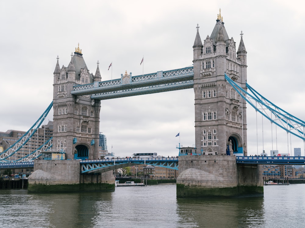 a large bridge spanning over a body of water