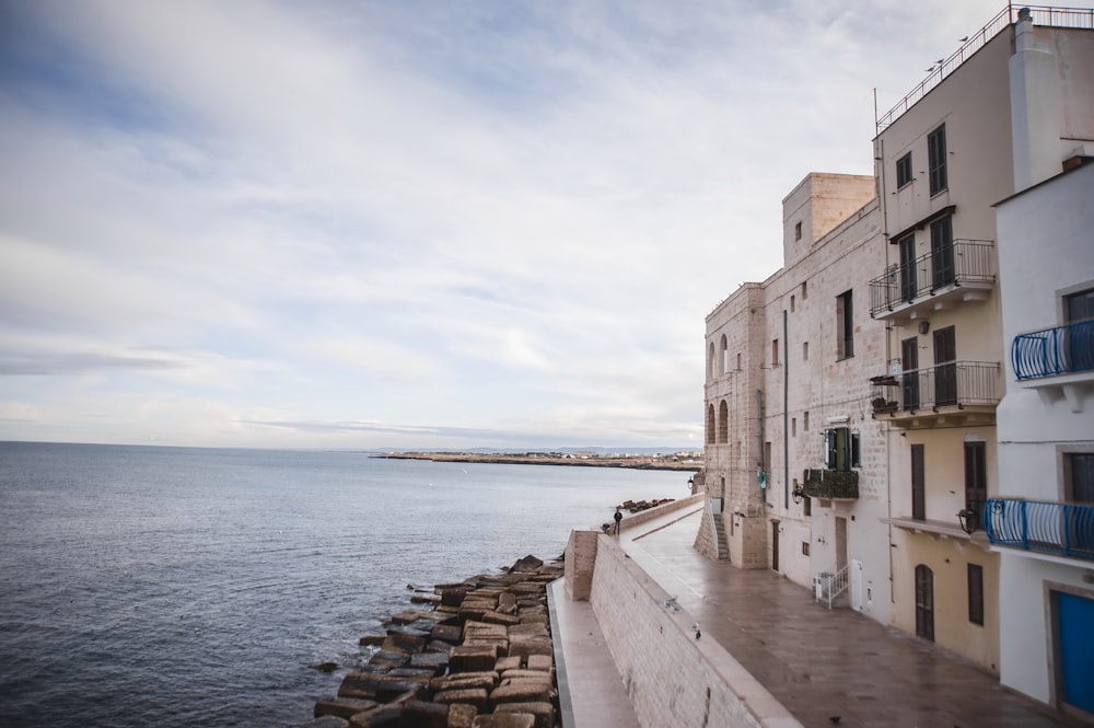 a view of a body of water from a building