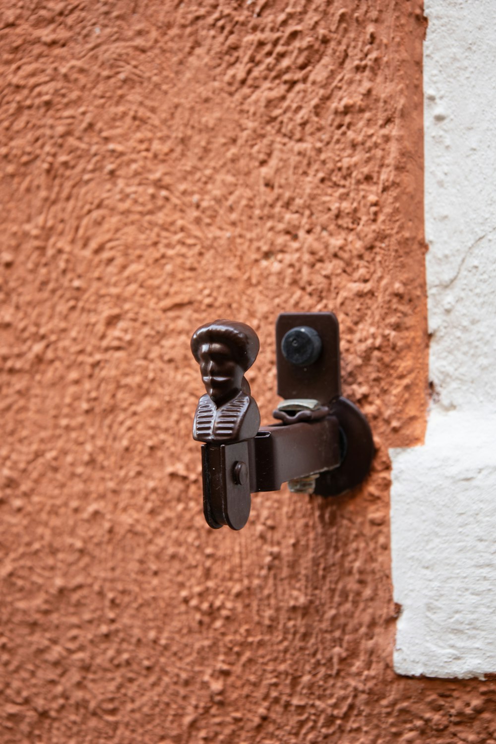 a door handle on the side of a building