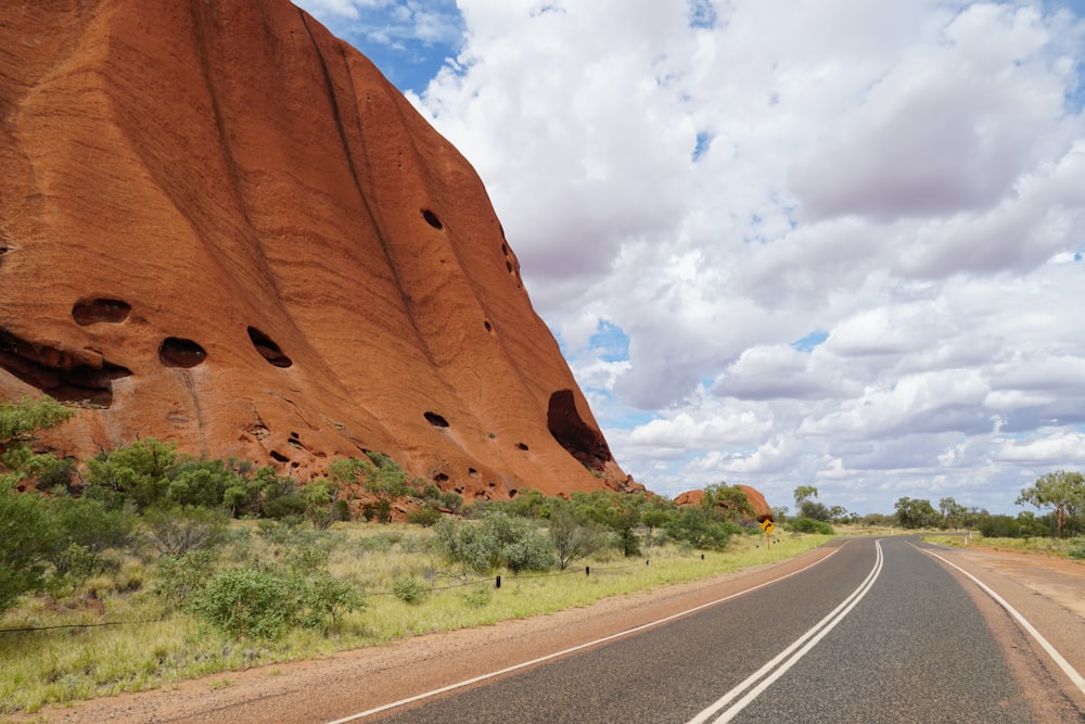 a long road in the middle of a desert