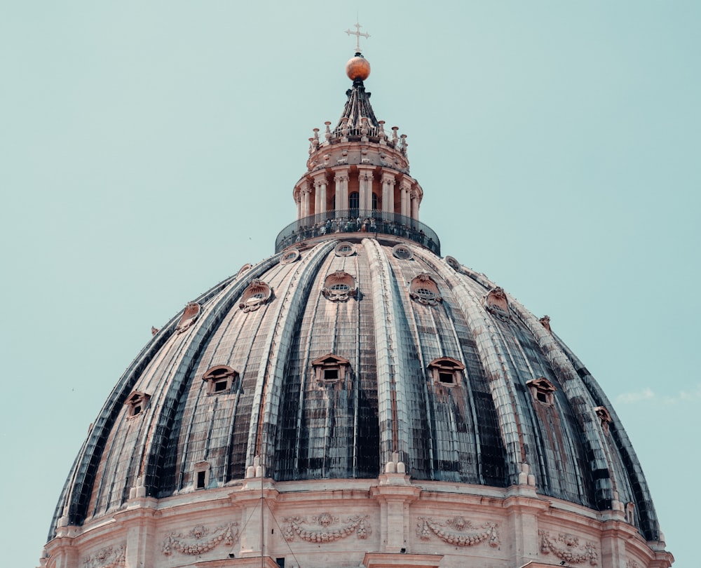 a dome of a building with a cross on top