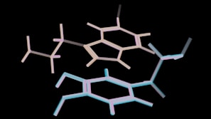 a group of three different structures on a black background
