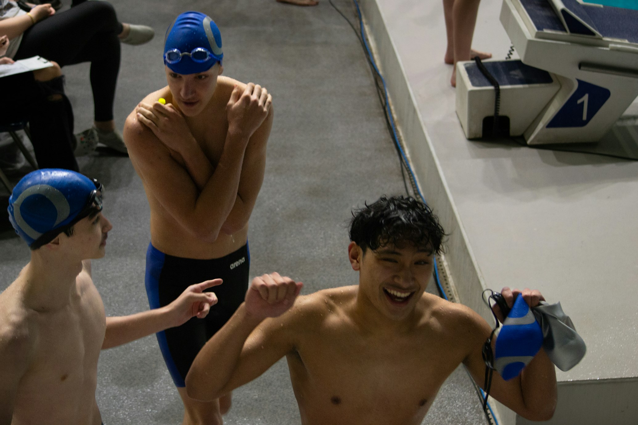 Modern swimming facility interior