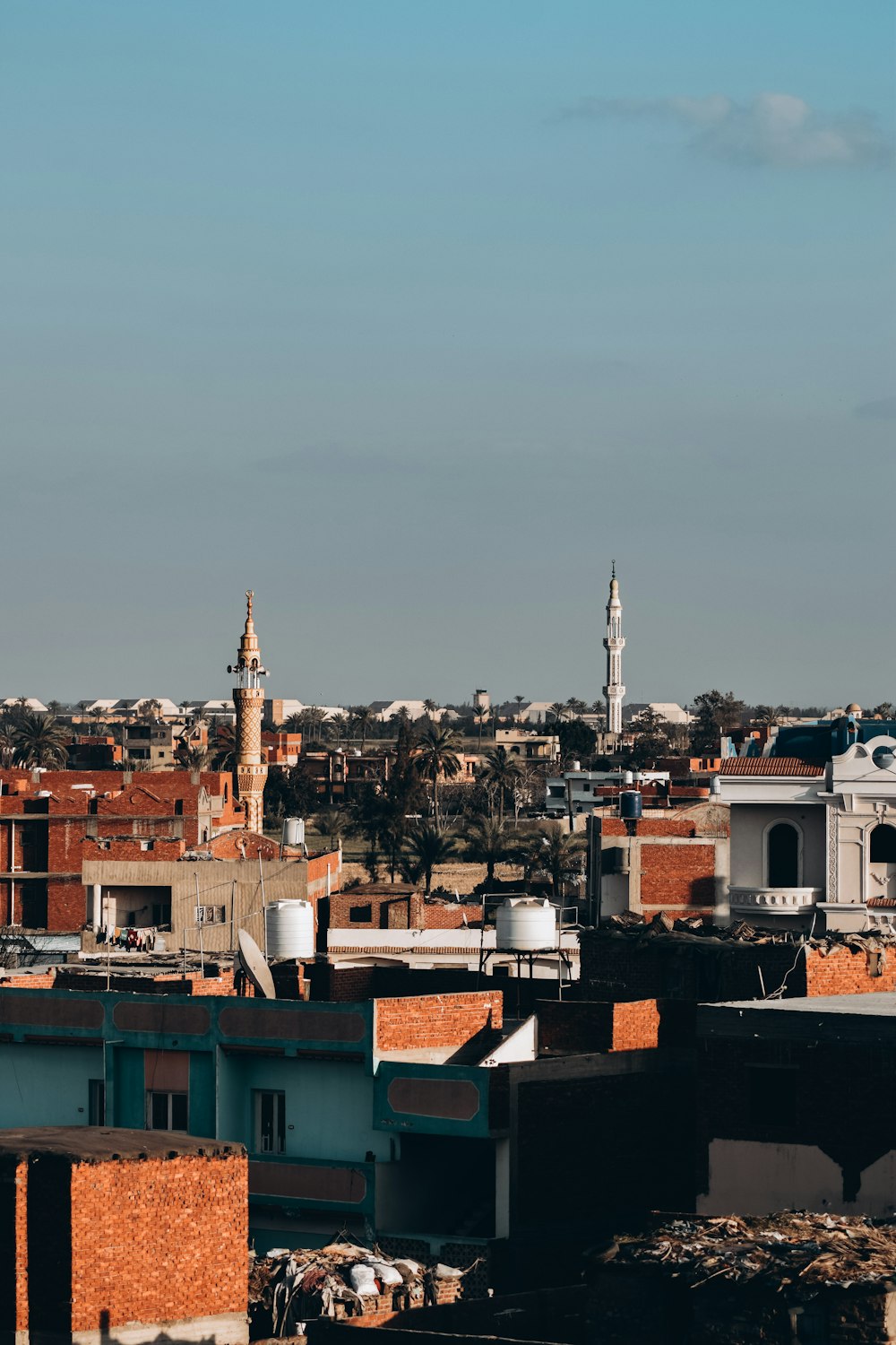 a view of a city from a roof top