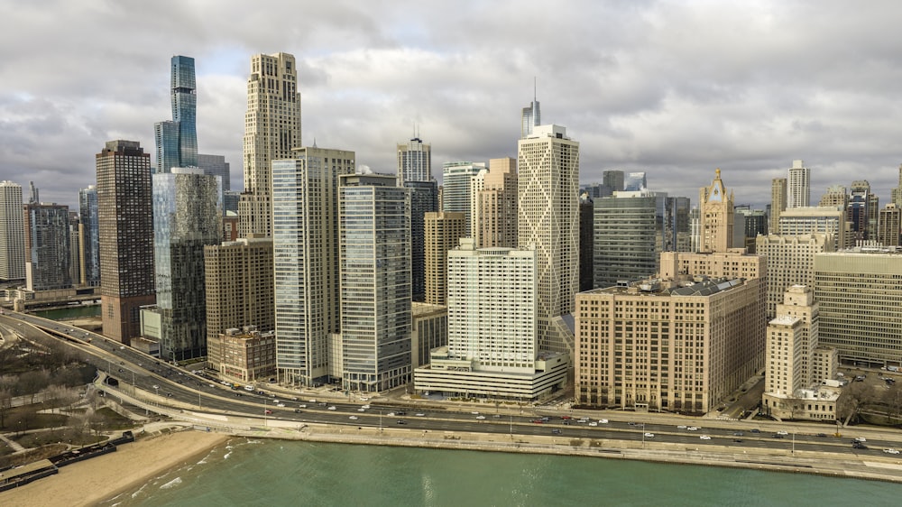 a view of a large city with lots of tall buildings