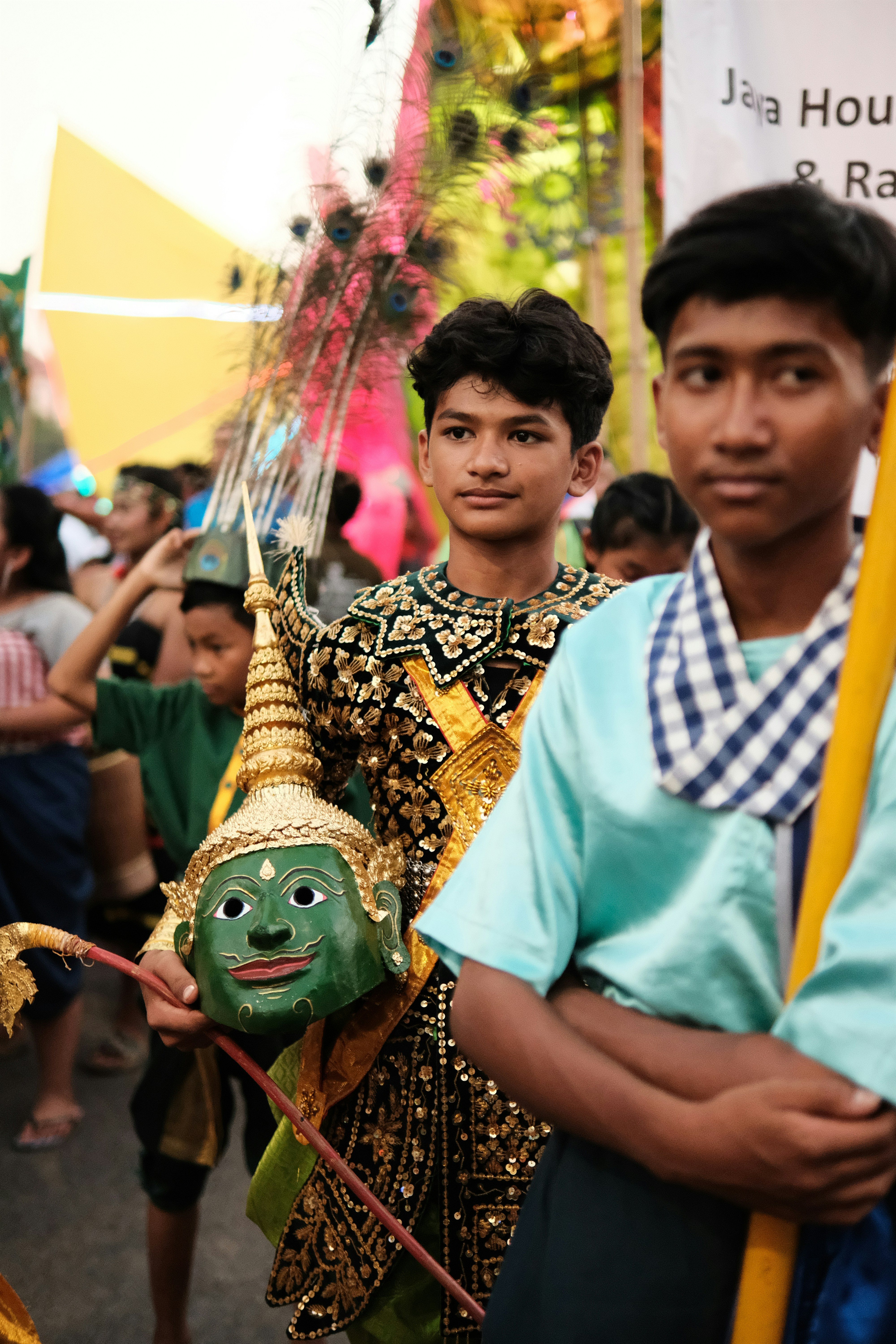 a group of people standing next to each other