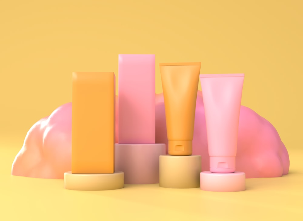 a group of different types of skin care products
