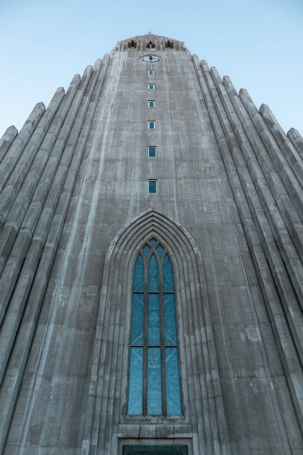 a very tall building with a very tall window