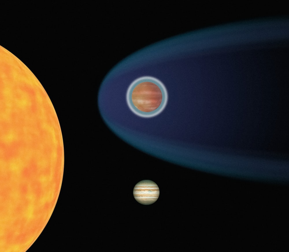 two planets are shown in this artist's rendering