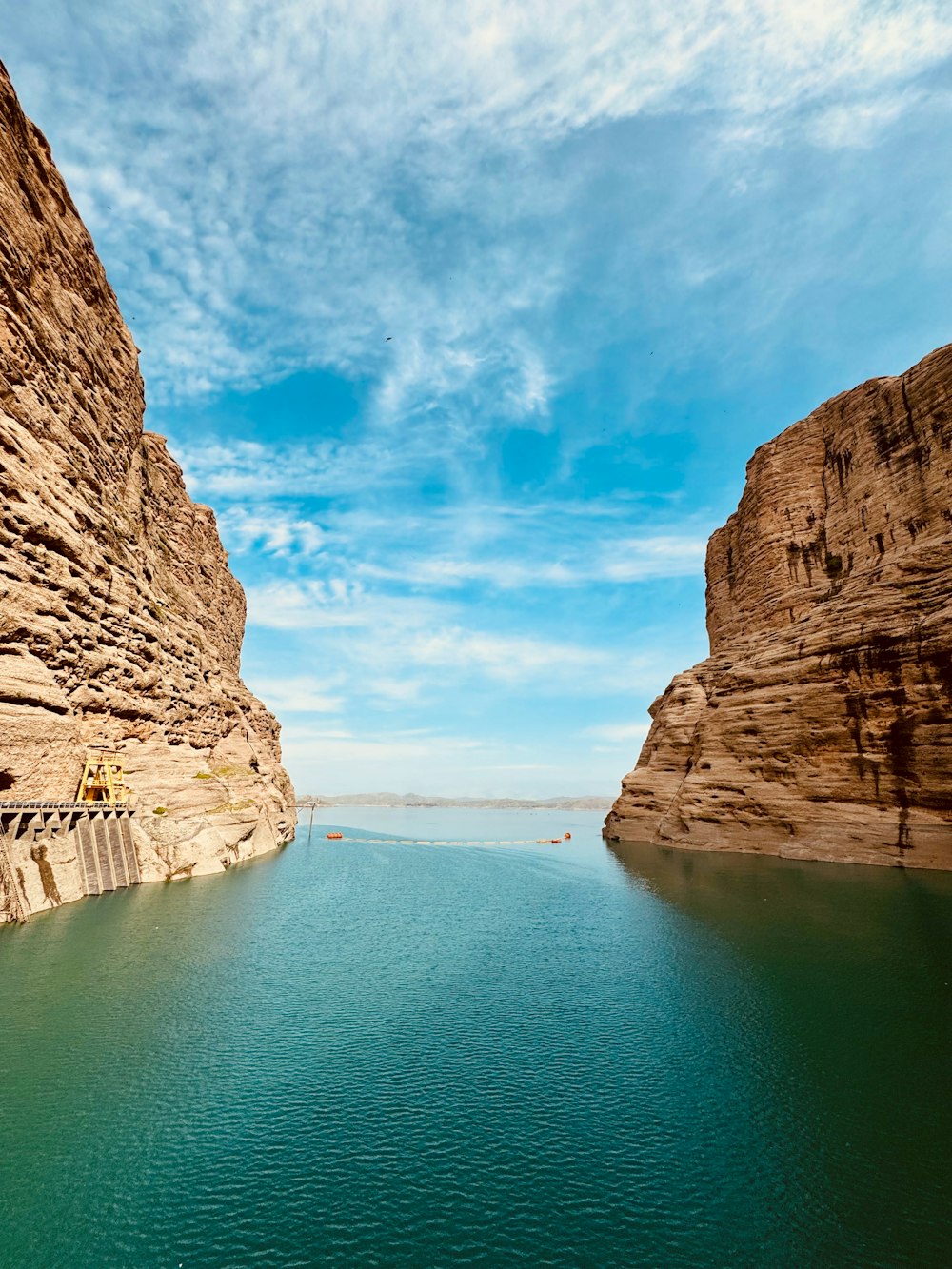 a large body of water surrounded by mountains