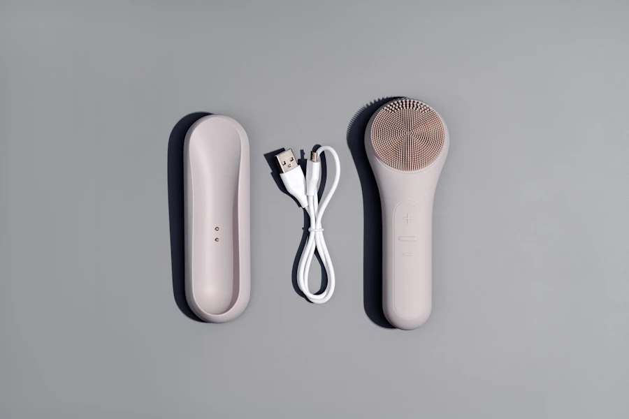 a couple of hair brushes sitting on top of a table