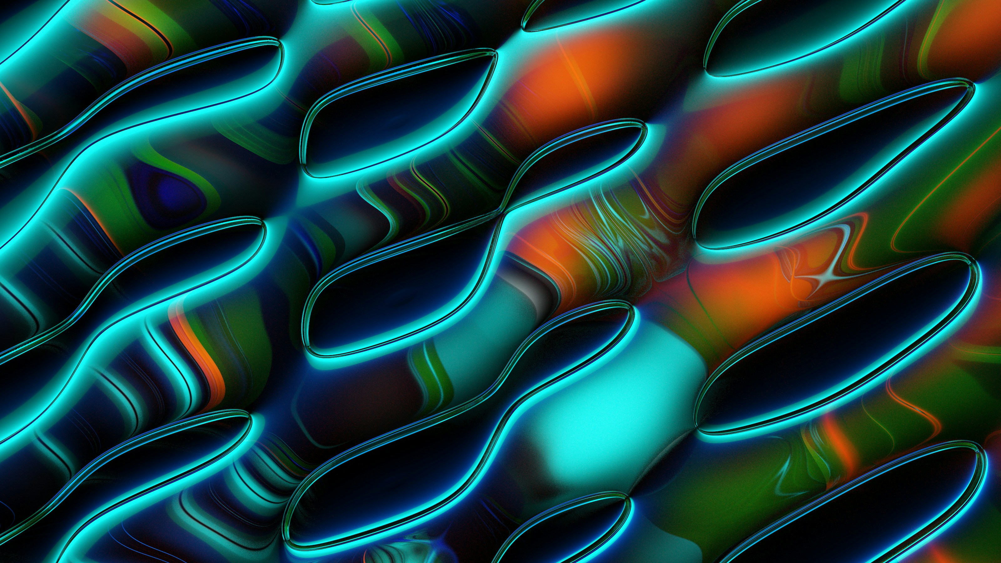 Colorful vibrant abstract digital art on bright canvas