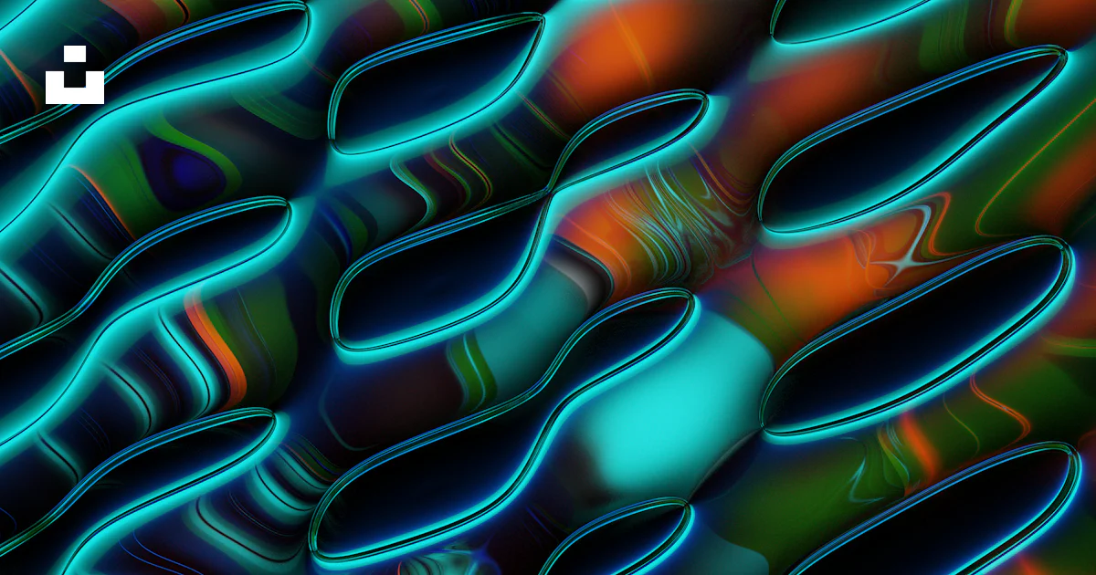 Wavy Design Computer Portrait A computer generated image of a wavy pattern photo – Free Light Image ...