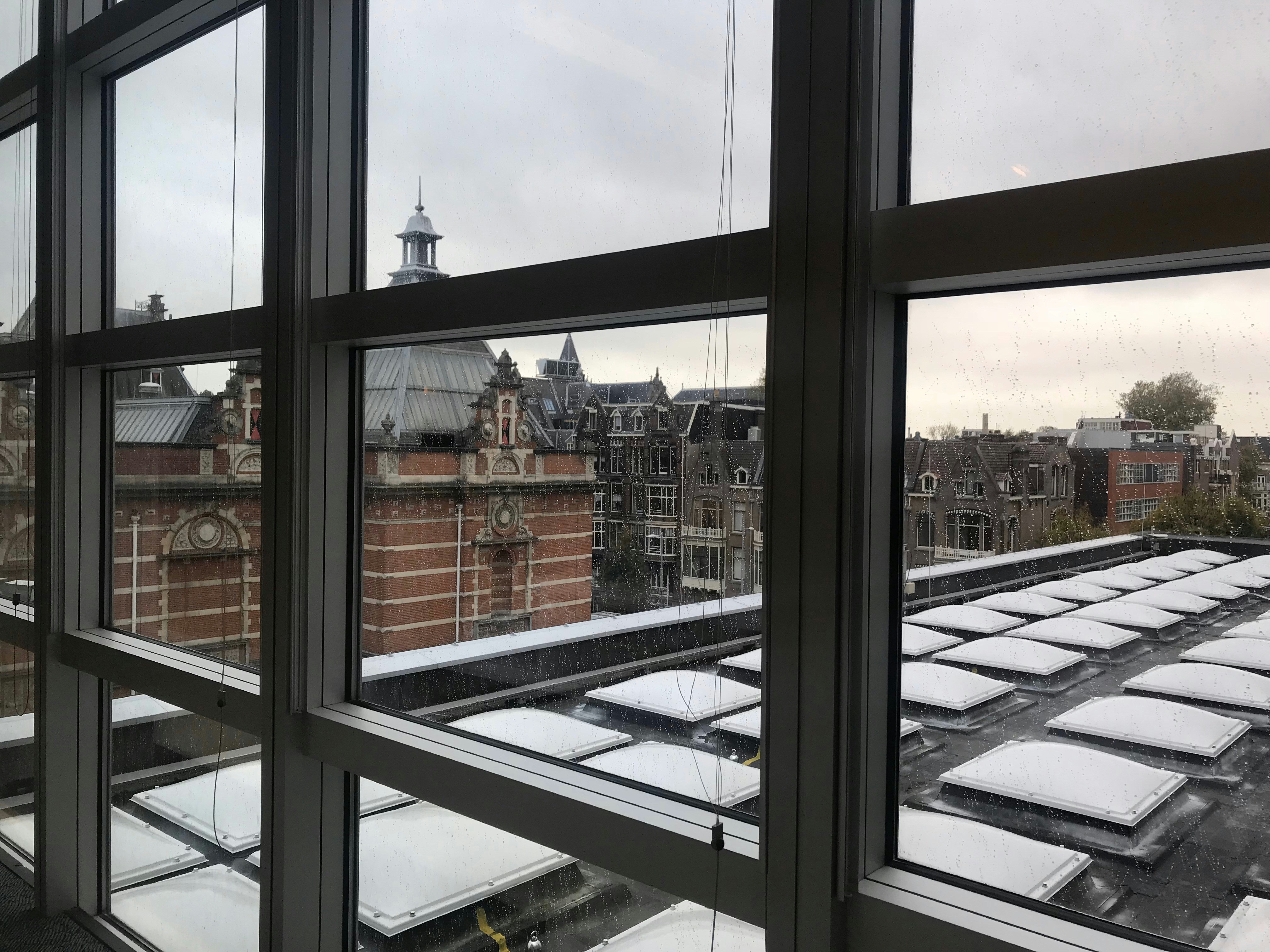 a view of a city from a window