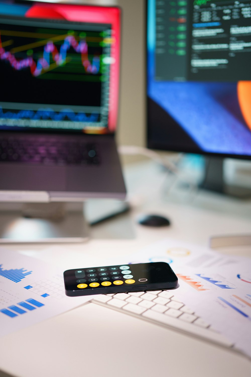 a remote control sitting on top of a desk